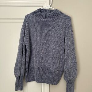 Cynthia Rowley Heathered Blue Turtleneck Sweater